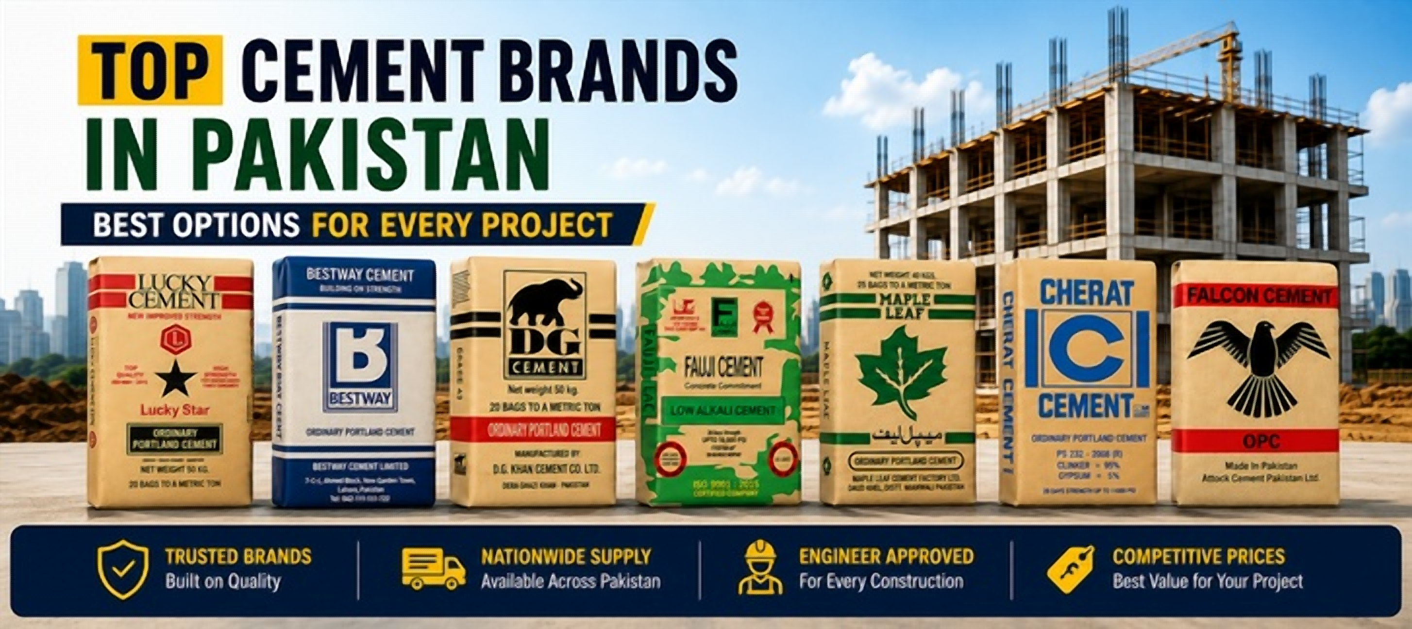 Top Cement Brands in Pakistan: Best Options for Every Project